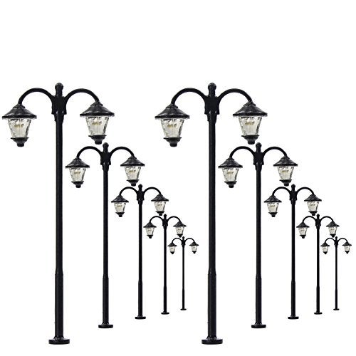 Evemodel LYM18 10pcs Model Railway Led Lamppost Lamps Street Lights HO Scale 6cm 236inch 12V New - Image 1