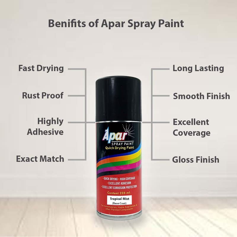 APAR Automotive Spray Paint Tropical Mist (RC Colour Name) + GC Compatible for Tata Safari, Harrier, Punch -225 ml (Pack of 2-Pcs) - Image 4