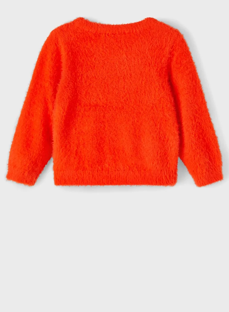 NAME IT Kids Text Print Knitted Sweater