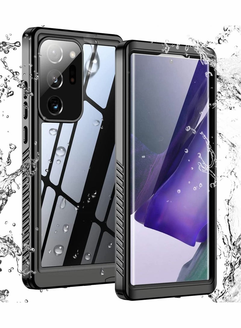 Captaintech Case for Samsung Note 20 Ultra Waterproof Case, Excefore Built in Screen Protector 360° Full Body Heavy Duty Shockproof IP68 Galaxy 5G 6.9" Black - Image 1