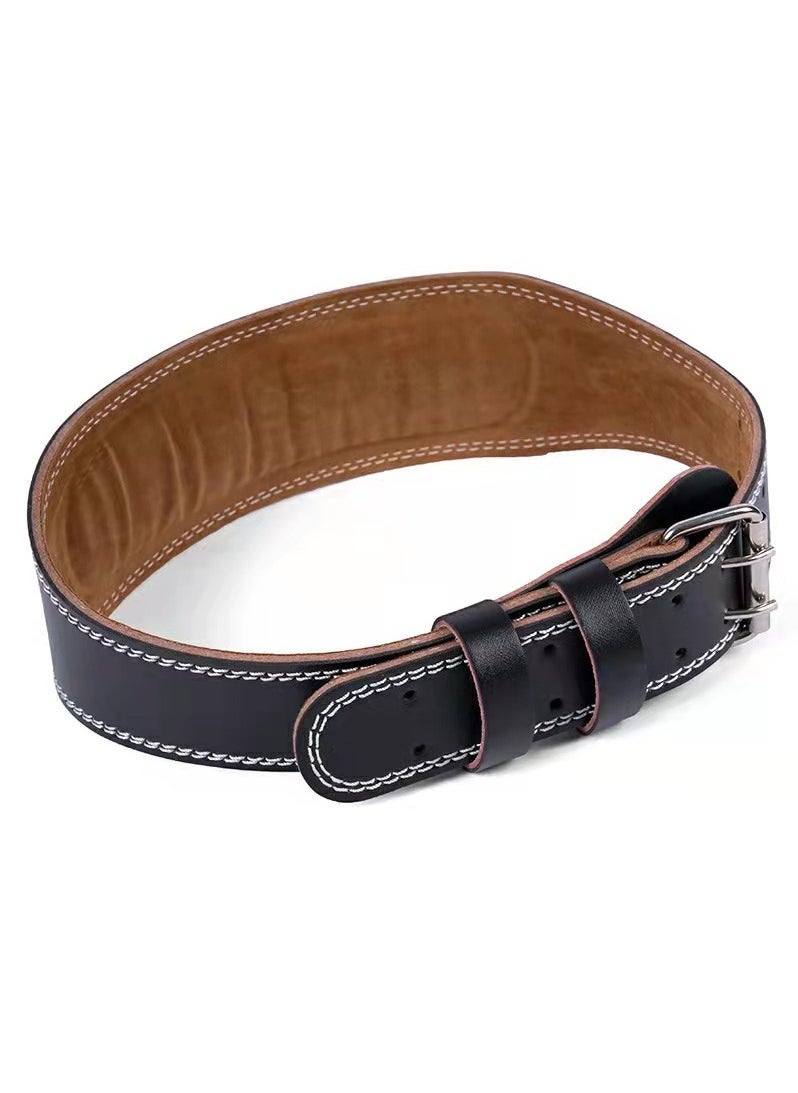 Generic - Waistline Fitness Ready Belt with Sponge Deadlift Weightlifting Back Support Leather Gym - Image 1