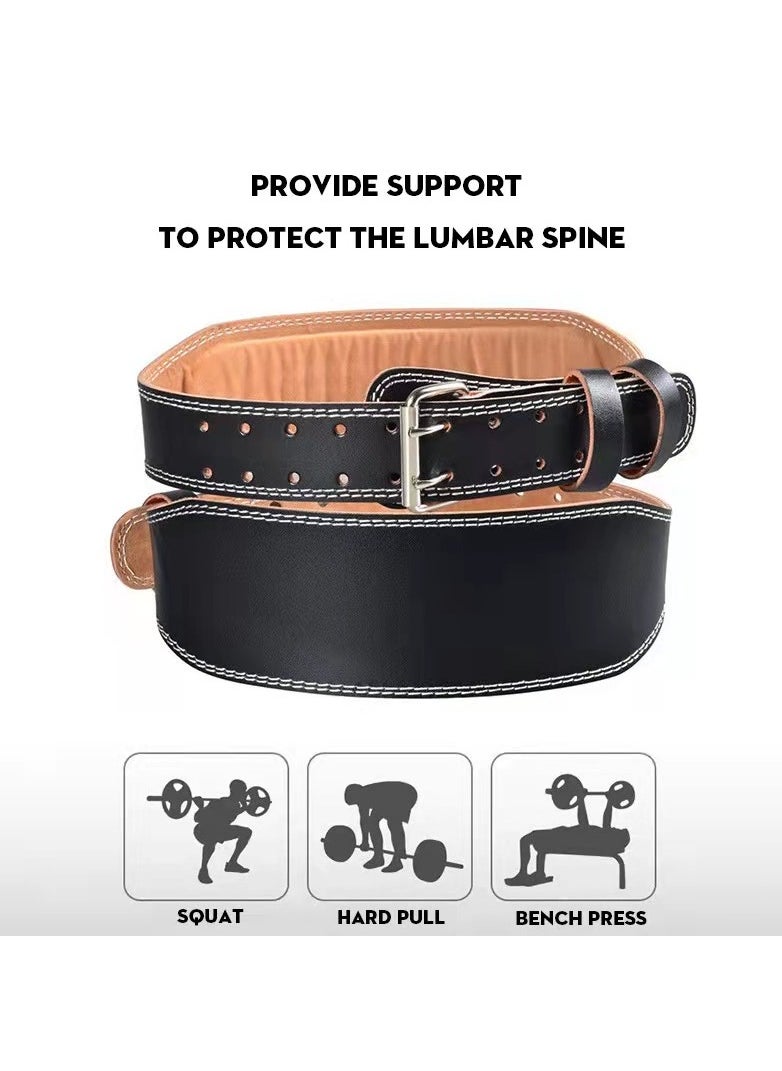 Generic - Waistline Fitness Ready Belt with Sponge Deadlift Weightlifting Back Support Leather Gym - Image 1
