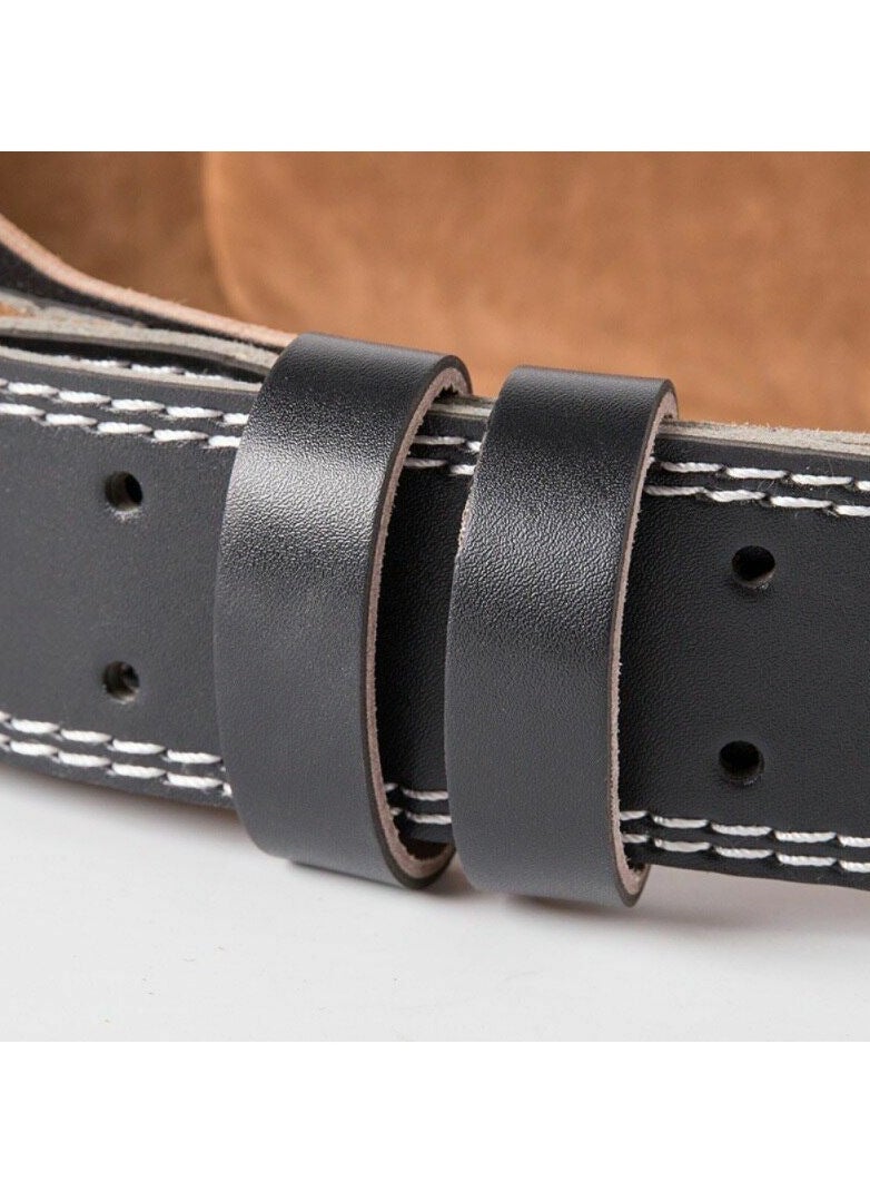 Generic - Waistline Fitness Ready Belt with Sponge Deadlift Weightlifting Back Support Leather Gym - Image 1