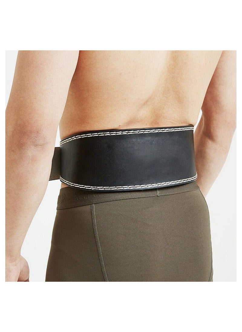 Generic - Waistline Fitness Ready Belt with Sponge Deadlift Weightlifting Back Support Leather Gym - Image 1