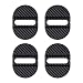 EKUWU 4 PCS Carbon Fiber Car Door Protector Door Latch Lock Cover SelfAdhesive Slam Stopper Shock Absorber Universal Automotive Exterior Accessories for Most Cars SUVs Trucks Black - Image 2