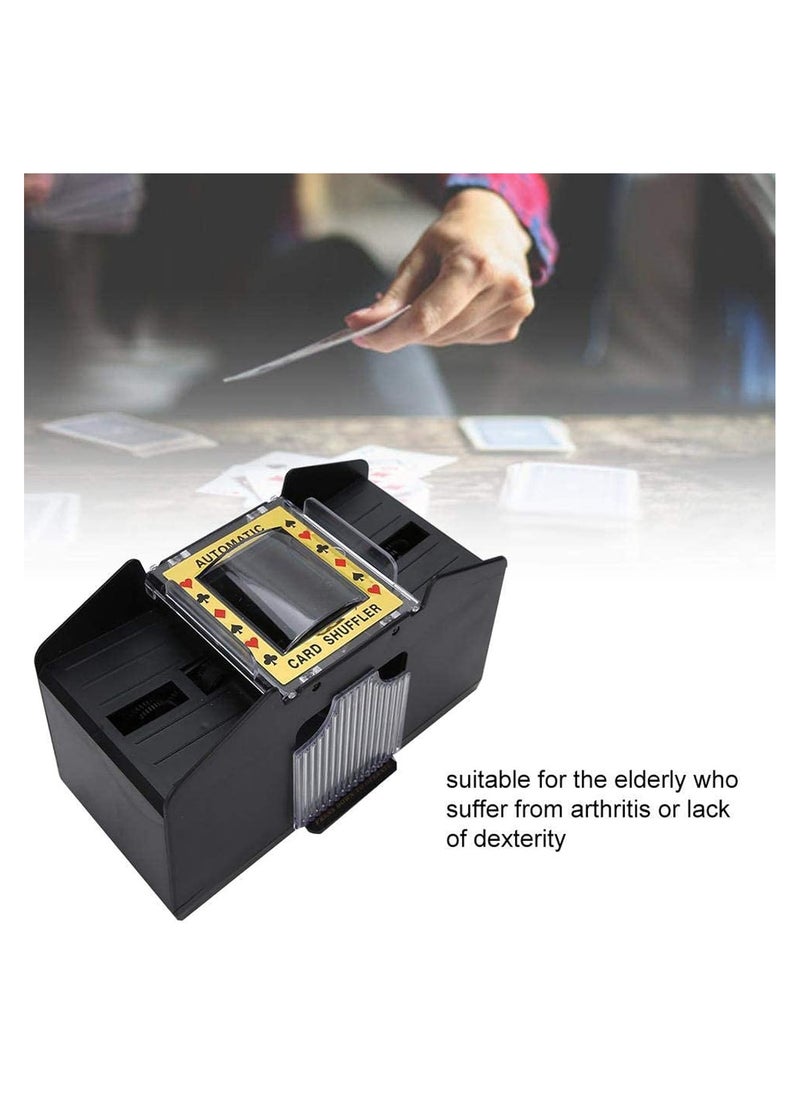 SAPU - 4 Decks Automatic Card Shuffler Multicolour for UNO,Poker,Playing,Card - Image 1
