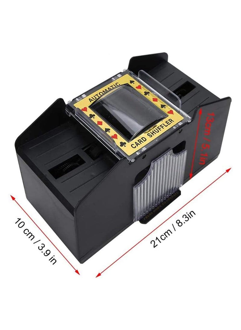 SAPU - 4 Decks Automatic Card Shuffler Multicolour for UNO,Poker,Playing,Card - Image 1