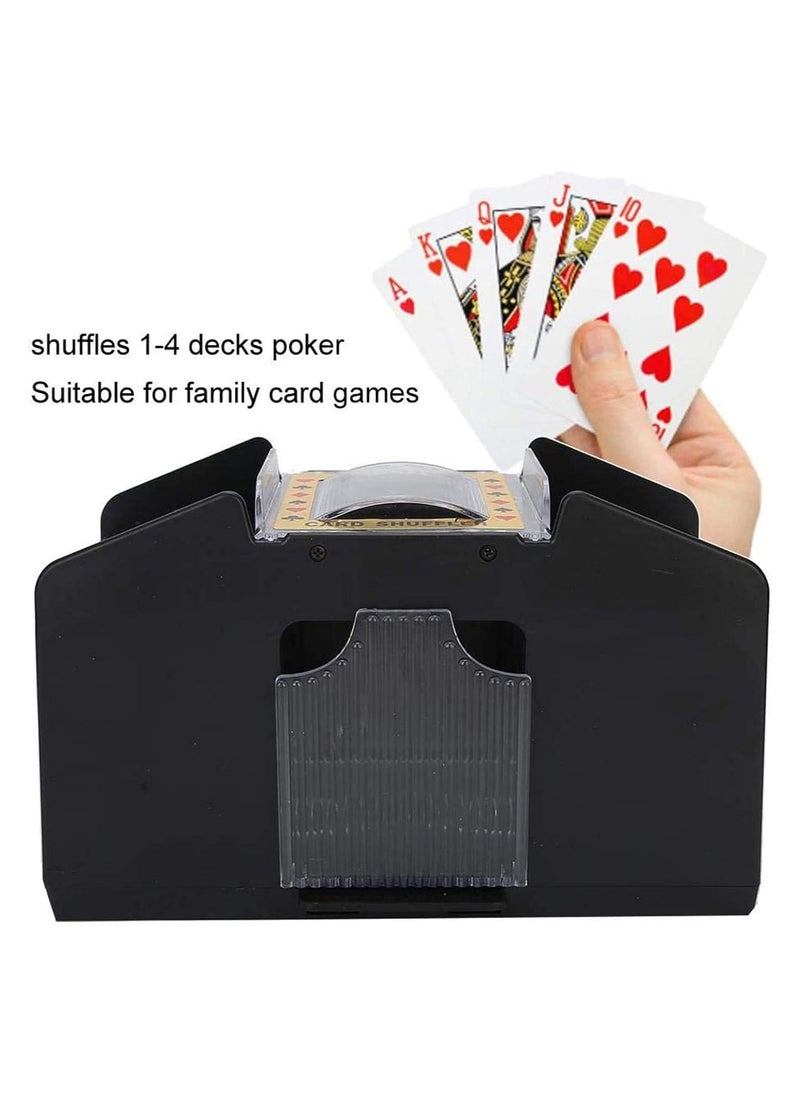 SAPU - 4 Decks Automatic Card Shuffler Multicolour for UNO,Poker,Playing,Card - Image 1