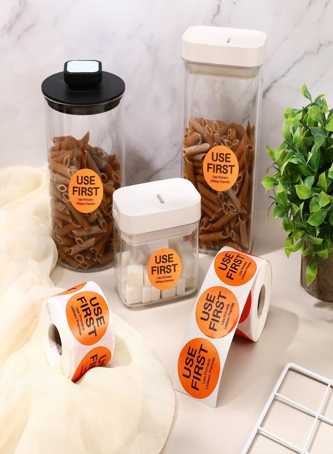 Epakh 2000 Pcs 2 Inch Use First Stickers Food Service Inventory Control Labels for Restaurant Permanent Adhesive Food Labels Circle Dot Paper (Orange) - Image 3
