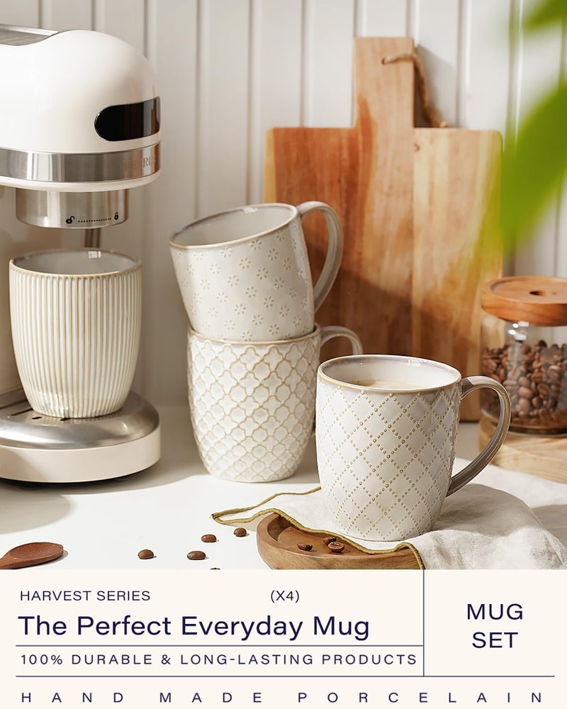 GET STAR Large Coffee Mugs 18 OZ Set of 4, Ceramic Coffee Mug Microwave and Dishwasher Safe, Coffee Cups Ceramic with Big Handle - Image 2