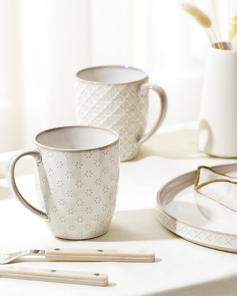 GET STAR Large Coffee Mugs 18 OZ Set of 4, Ceramic Coffee Mug Microwave and Dishwasher Safe, Coffee Cups Ceramic with Big Handle - Image 5