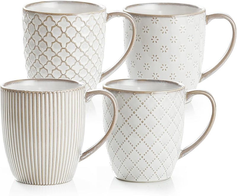 GET STAR Large Coffee Mugs 18 OZ Set of 4, Ceramic Coffee Mug Microwave and Dishwasher Safe, Coffee Cups Ceramic with Big Handle - Image 1