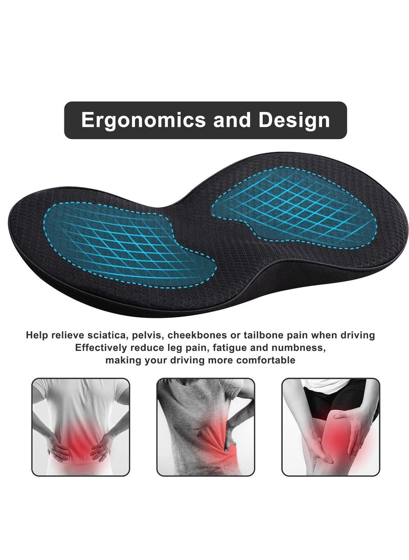 Generic - Car Seat Cushion - Memory Foam Car Seat Pad - Sciatica & Lower Back Pain Relief - Car Seat Cushions for Driving - Road Trip Essentials for Drivers(Black) - Image 1