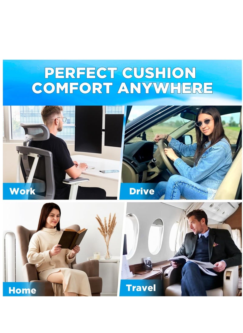 Generic - Car Seat Cushion - Memory Foam Car Seat Pad - Sciatica & Lower Back Pain Relief - Car Seat Cushions for Driving - Road Trip Essentials for Drivers(Black) - Image 1