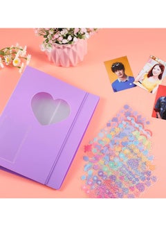 Mmmon Kpop Photocard Binder Kpop Photocard Holder Book Sleeves,A5 Binder Photocard Album 6 Ring Photocard Binder Card Protectors Pages Protectors 200 Cards(Purple)  - Image 2