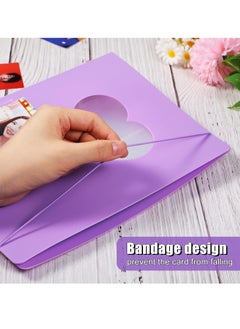 Mmmon Kpop Photocard Binder Kpop Photocard Holder Book Sleeves,A5 Binder Photocard Album 6 Ring Photocard Binder Card Protectors Pages Protectors 200 Cards(Purple)  - Image 3
