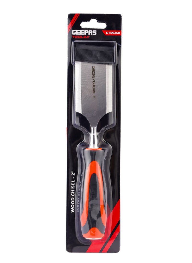 GEEPAS Geepas Toolz 2" Wood Chisel GT59358, High-Quality Cr-V Construction, Induction Hardened, Equipped with TPR Handle, Light-Weight and Durable, Ideal for DIY, Home Improvement  - Image 4