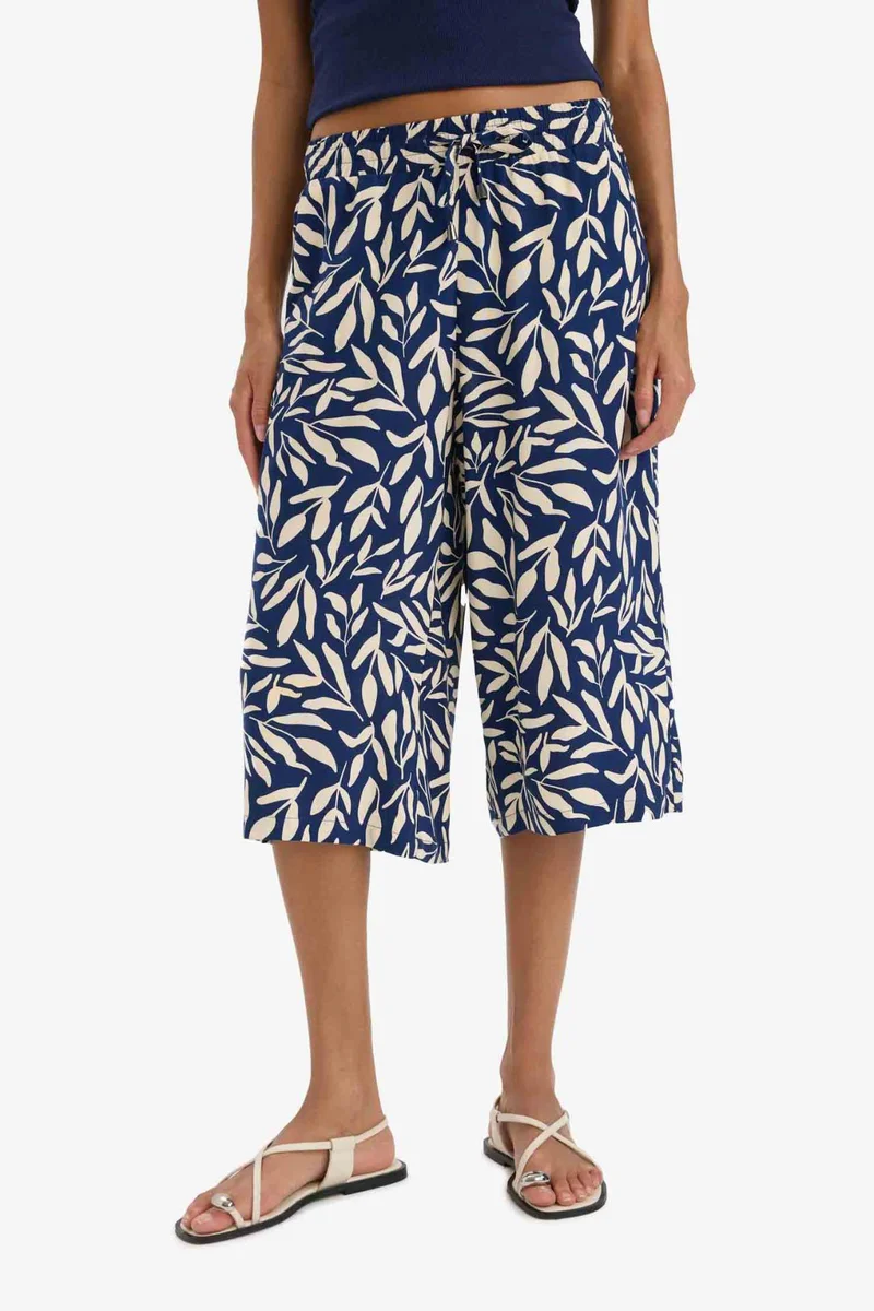 ديفاكتو Viscose High Waist Crop Fit Capri
