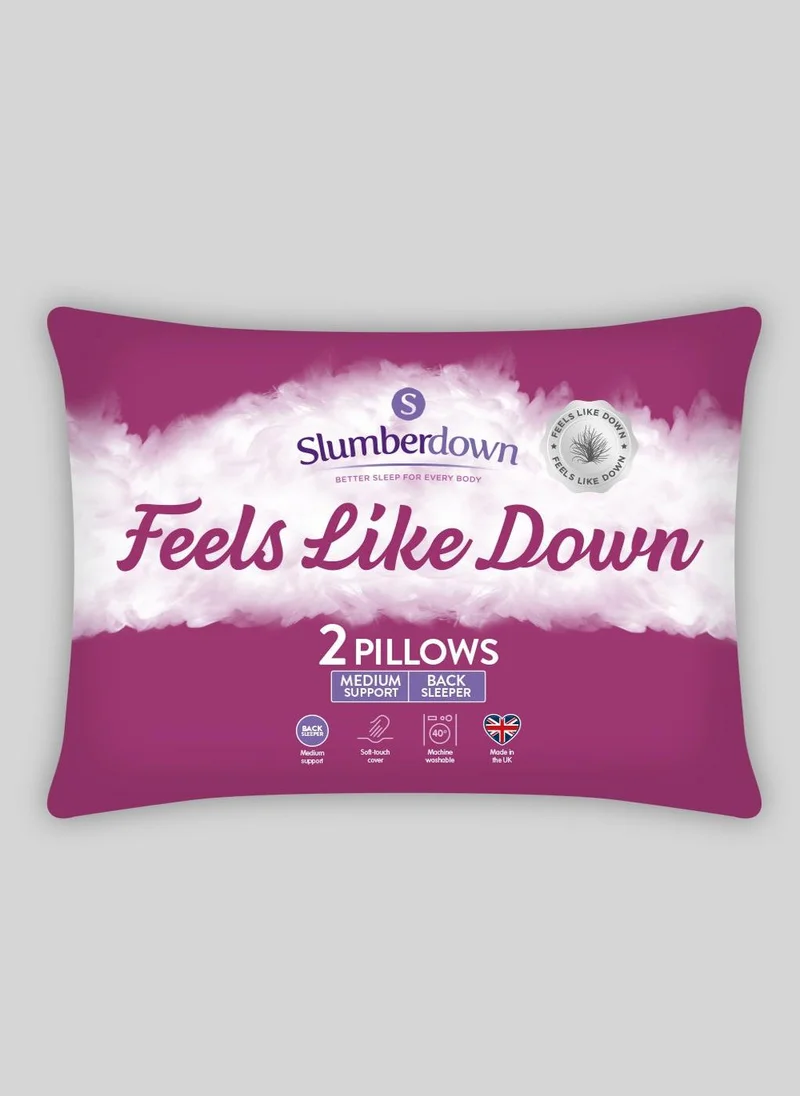 ماتلان Slumberdown Feels Like Down Pillow Pair White