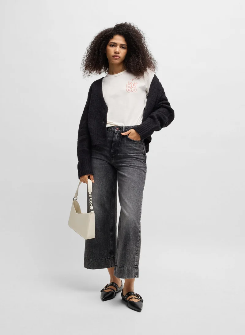 HUGO Cotton T-shirt with seasonal graphic print