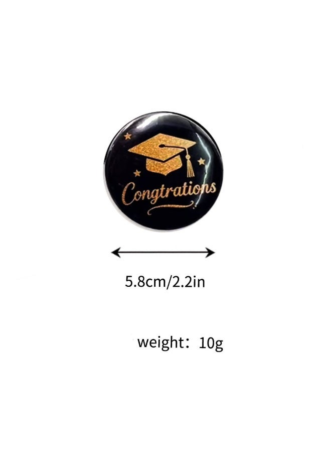 Ailily Graduation Cap,Sash Set and badge three-piece set, Black Graduation Hat with Tassel and 2026 Year Gold Date Charms & “I GRADUATED” Sash, Adjustable Fit for Adults, for Graduation Ceremonies, Parties & Photo Props (I GRADUATED) - Image 5