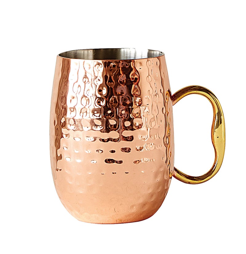 Creative Co-Op Stainless Steel Moscow Mule Mug with Handle - Image 1