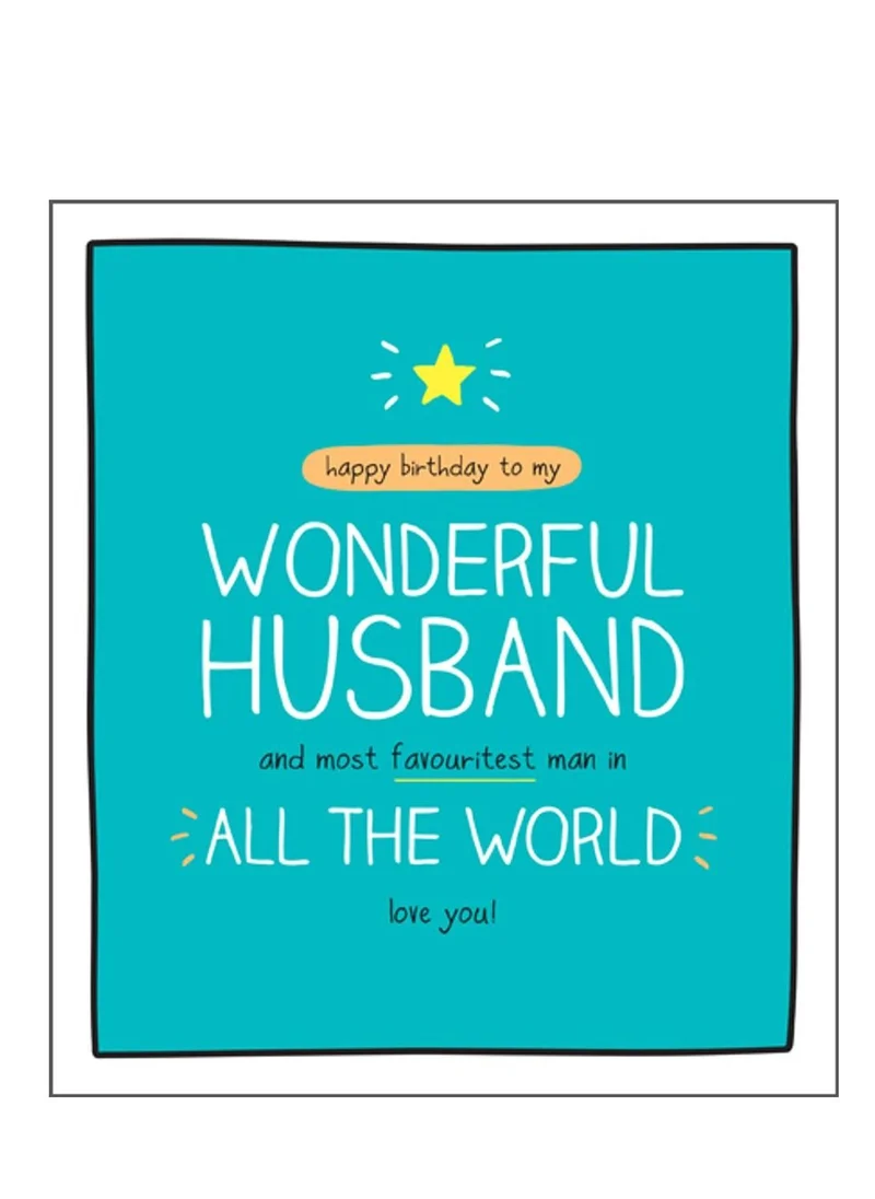 بيجمينت Happy Birthday Husband Card