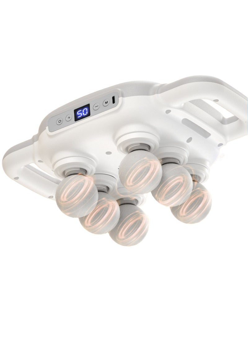 Loquat Six-head fascia gun full body deep massage massager home high frequency muscle relaxation massage gun - Image 1
