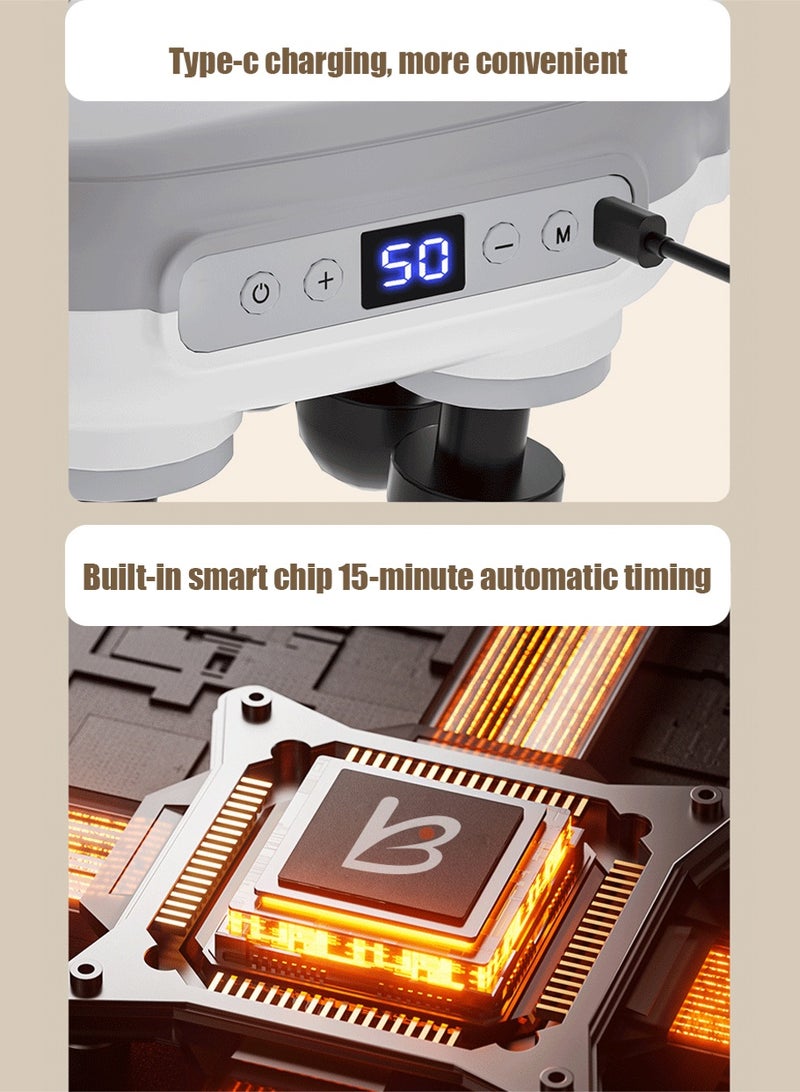 Loquat Six-head fascia gun full body deep massage massager home high frequency muscle relaxation massage gun - Image 3