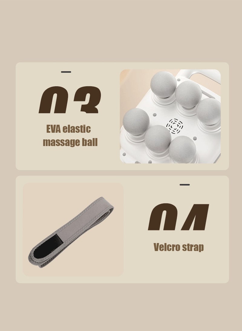 Loquat Six-head fascia gun full body deep massage massager home high frequency muscle relaxation massage gun - Image 5