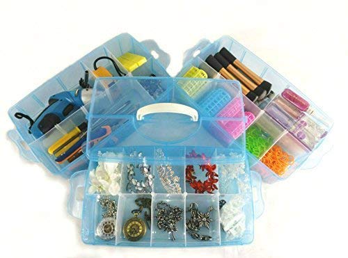 KARTUNBOX 30 Grid Plastic Multi Utility Storage Box With 3 Removable Layers Storage Box Detachable Box Organizer Case For Jewellery Sewing Button Earrings 30 Grid MultiColor Multicolor Rectangular - Image 2