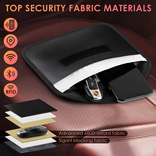 Tuulin 2 Pack Faraday Bags for Phone and Car Keys, Signal Blocking Key Pouch, Anti Theft Car Protection, Cell Phone Keyless Entry Fob Signal Blocking Pouch - Image 3