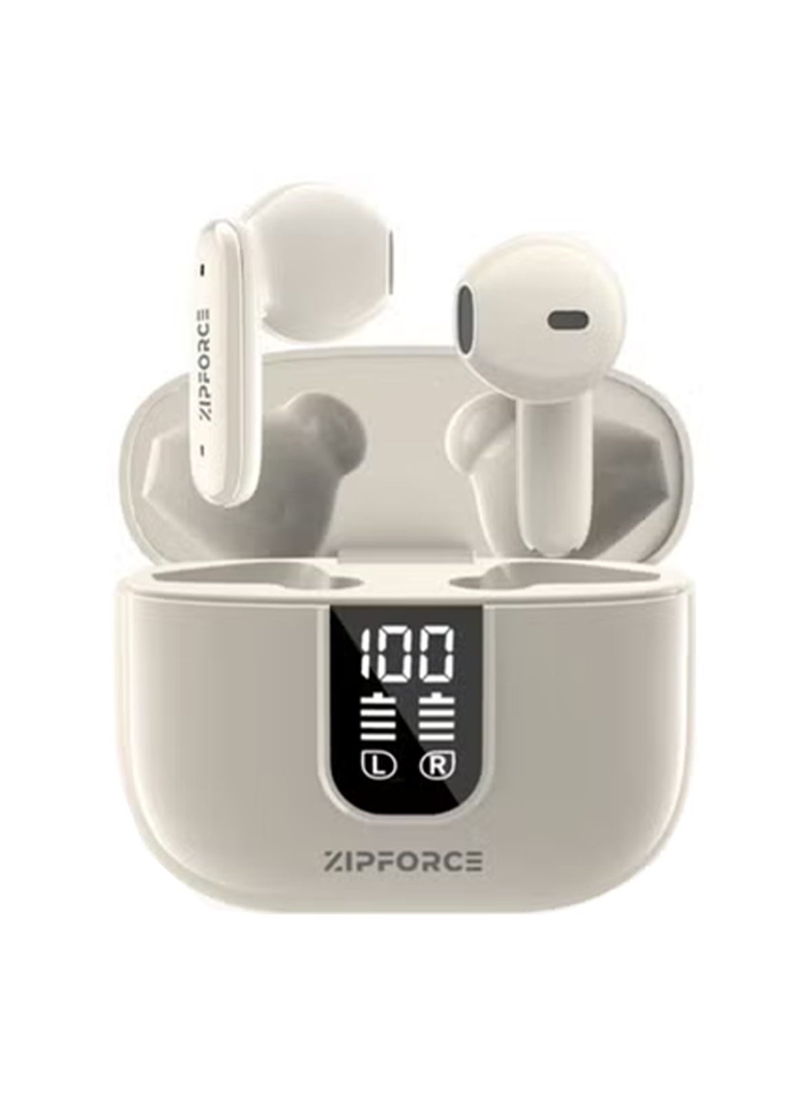 ZIPFORCE True Wireless Earbuds, In-Ear Bluetooth 5.3 Headphones 4-Mics ENC Clear Call, Bluetooth Earbuds Touch Control 40 Playtime, IPX6 Waterproof TWS, Light-Weight Earphones