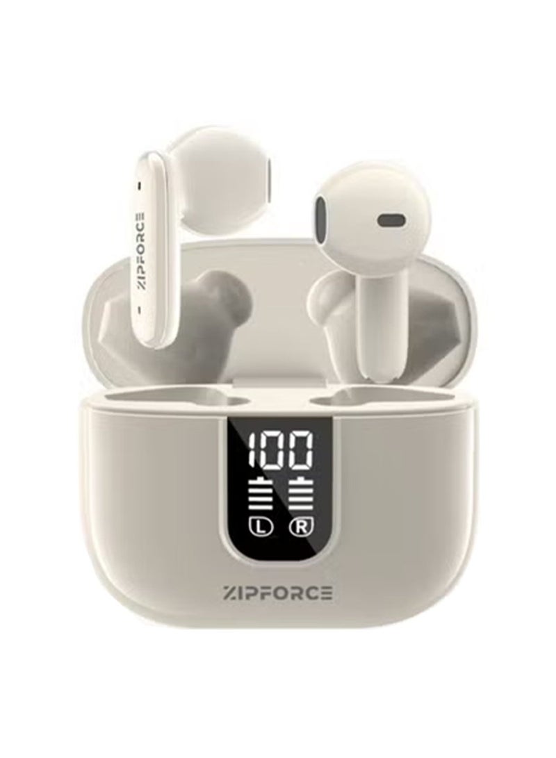 ZIPFORCE True Wireless Earbuds, In-Ear Bluetooth 5.3 Headphones 4-Mics ENC Clear Call, Bluetooth Earbuds Touch Control 40 Playtime, IPX6 Waterproof TWS, Light-Weight Earphones - Image 1