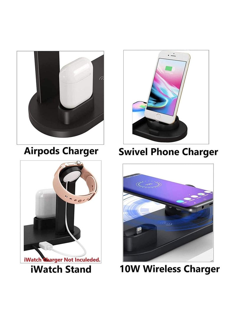 Generic - Wireless Charger,6 in 1 Wireless Fast Charging, Stand for Apple Watch Series 6/SE/5/4/3/2/1, Qi Wireless Charging Dock for iPhone 12/11/Pro/Max/XS/Max/XR/XS/X - Image 1
