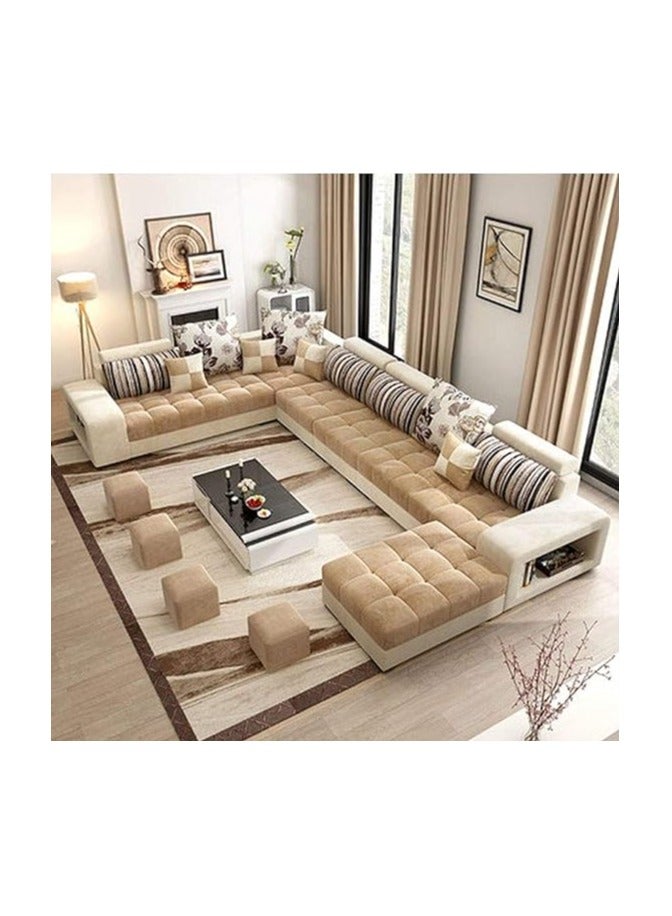 Ripple FURNITURE Simple Leisure  Fashion  Fabric Combination Living Room Sofa  Set  - Image 1