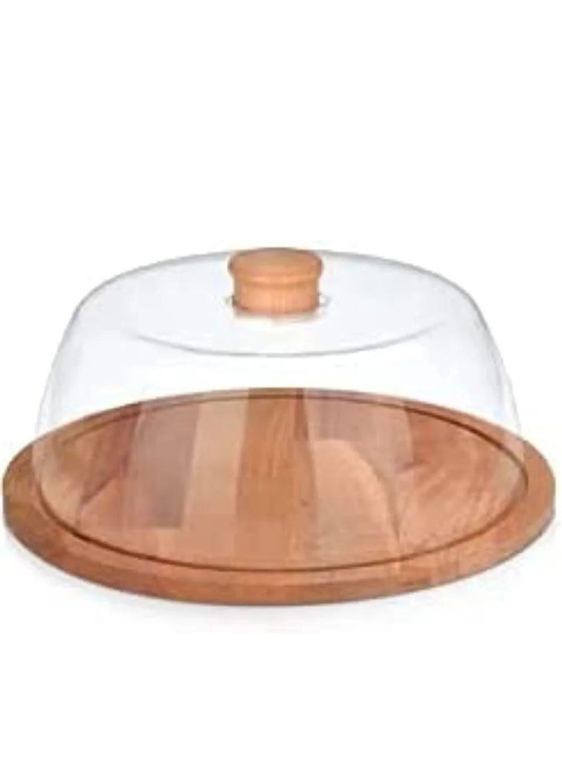 Yarno Cake Stand Tray with Acrylic Lid, Round Dance Cake Serving Platter, Cupcake Topper for Wedding, Birthday, Tea Party, New Year (Light Brown) IR - pzsku/Z2D3C4CACEEFEDF3ACEF6Z/45/_/1726439356/b4dab5ae-6f77-4522-8cc9-063a3d1e0f0e