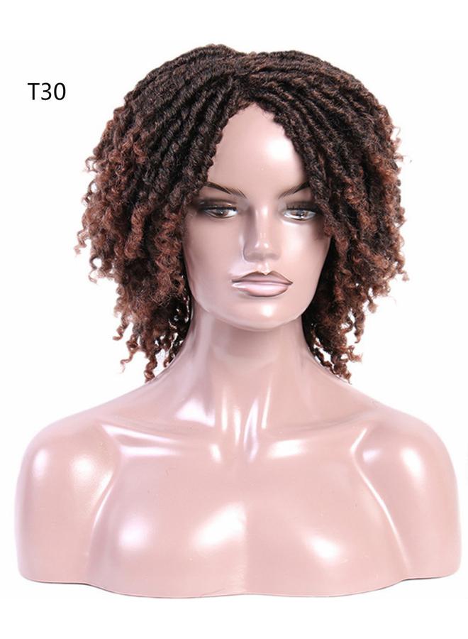 Bluejw African Small Roll Wig Hair Dirty Braid Head Cover Dreadlock Wigs Hollow Roll Chemical Fiber Wig Head Cover - Image 1