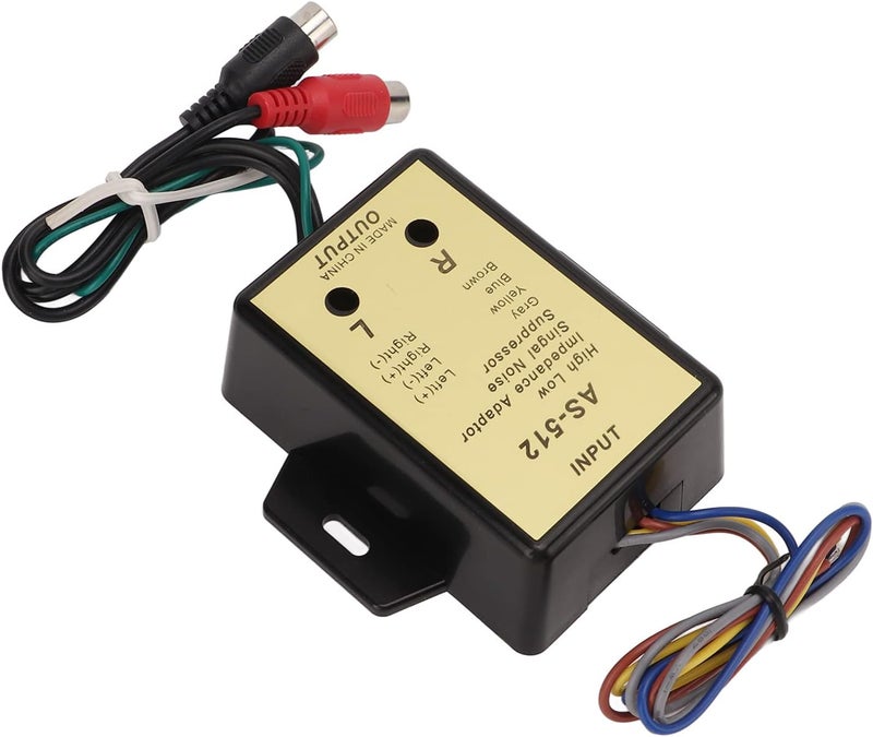 klarako Auto Parts,2 Channel Line High Low Impedance Adapter o Speaker Level Output Converter - Image 1