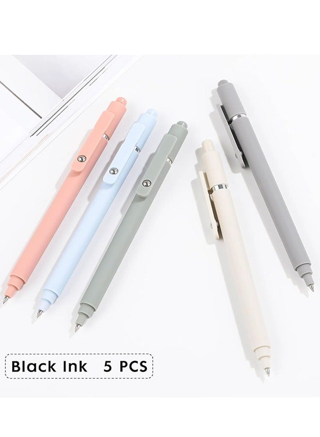 Generic 5 Pcs Quick Dry Black Ink Pens 0.5mm, Fine Point Smooth Writing Pen Cute Office School Supplies Fine Point Smooth Writing Aesthetic Pen  - Image 3