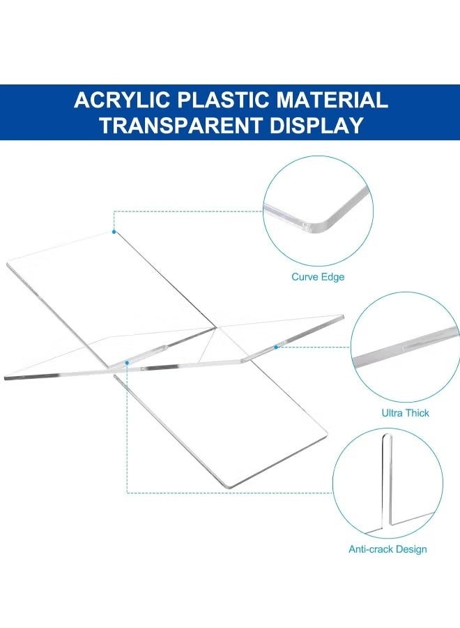 Clear Acrylic Bookshelf Reading Rack for Open and Closed Books, Magazines, Textbooks 4.3" x 7.8" x 4.3" - Image 5