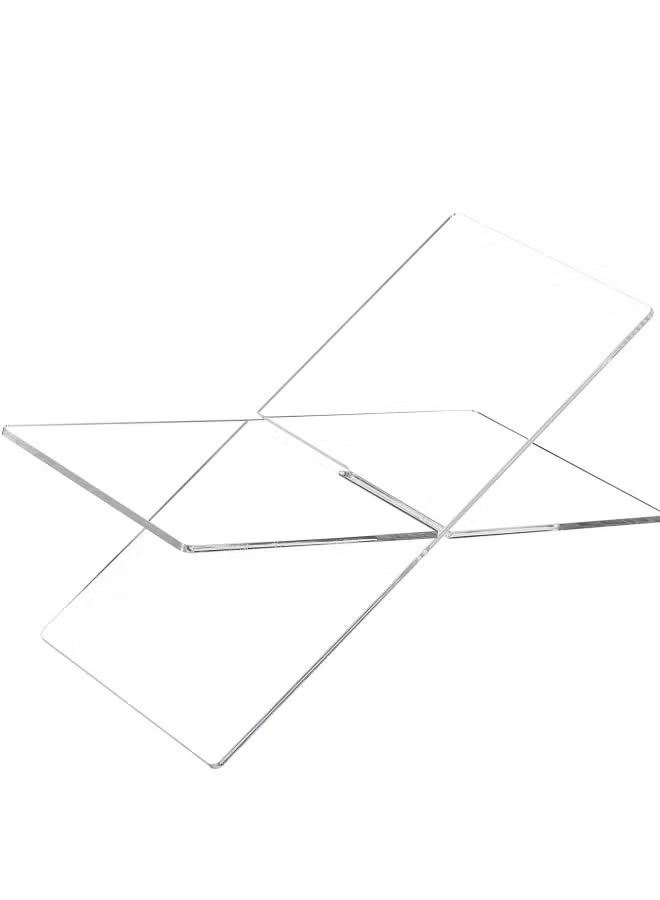 Clear Acrylic Bookshelf Reading Rack for Open and Closed Books, Magazines, Textbooks 4.3" x 7.8" x 4.3" - Image 3