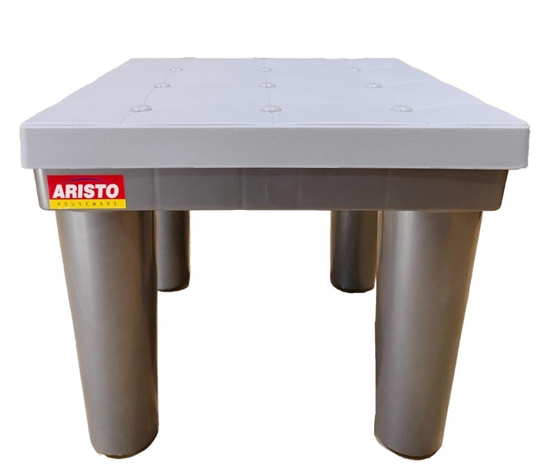 Nabhya Premium Aesthetic Design Strong Support Stool with Anti-Slip with Strong Bearing Stool for Bathroom Bedroom Durable & Multipurpose for Home & Kitchen (Grey) - Image 1
