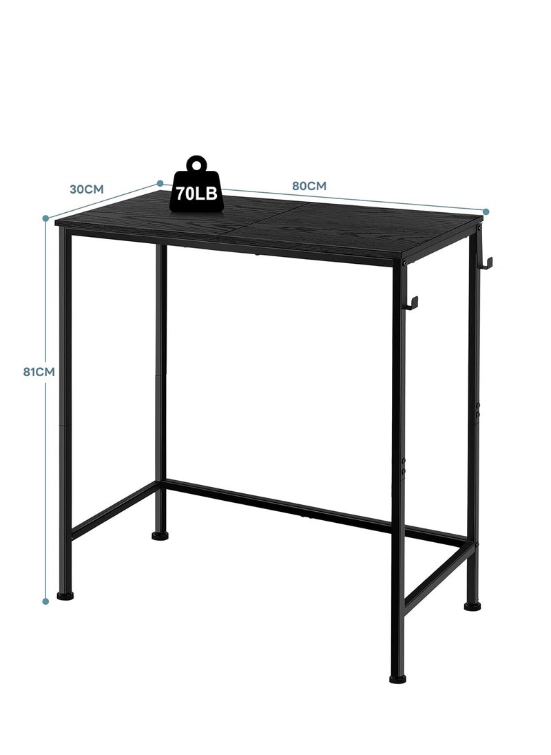 Console Table with Hooks, Entrance Furniture Suitable for Living Room, Corridor, Foyer, Bedroom 80*30*81CM