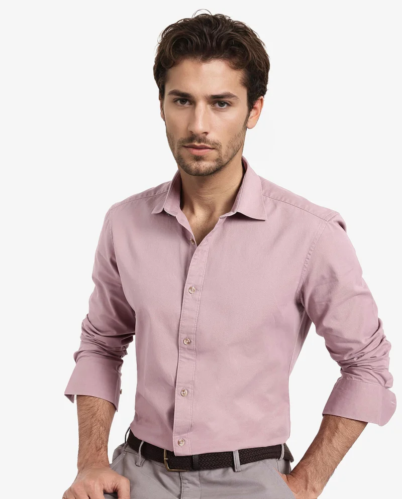 Rare Rabbit Men's Plain Cotton Shirt