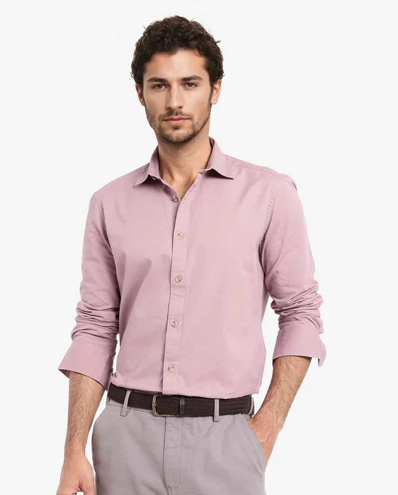 Rare Rabbit Men's Plain Cotton Shirt