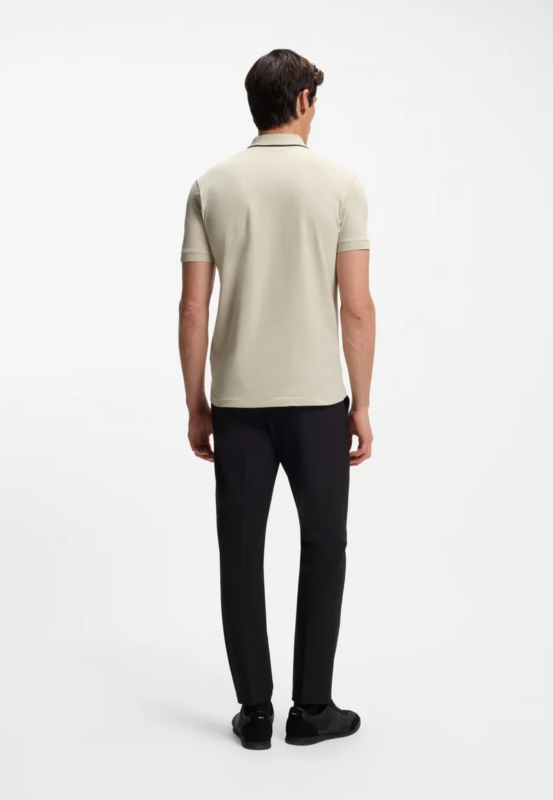 BOSS Slim-fit polo shirt in moisture-wicking stretch cotton