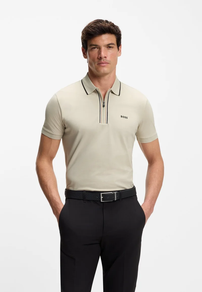BOSS Slim-fit polo shirt in moisture-wicking stretch cotton