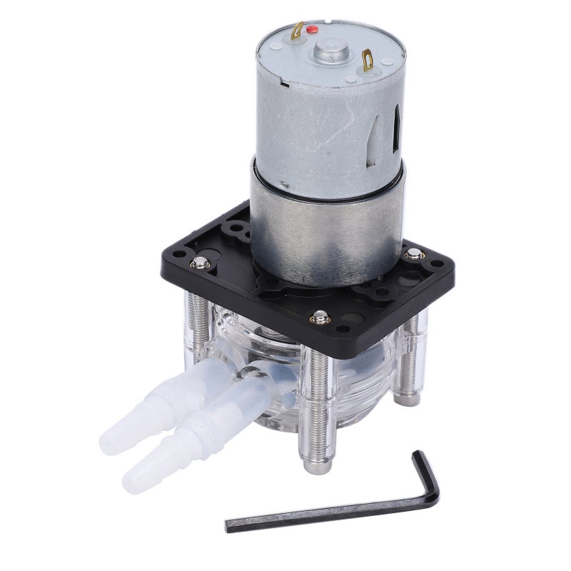 GROTHEN High Flow Peristaltic Pump: 12V DC Motor, 0-400ml/min Flow Range - Silent Long-Lasting, Easy Disassembly Clean - Self-Priming Viscous Pump Head for Aquarium Chemical Liquid Dosing - Image 1