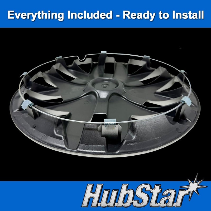 HubStar Premium Replica Hubcap for Toyota Sienna 2004-2010, 16-inch Silver Wheel Cover - Image 3